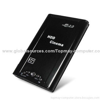 2.5-inch Hard Disk Case/HDD Cinema with Mobile HD Function, Measures 130 x 80 x 19mm